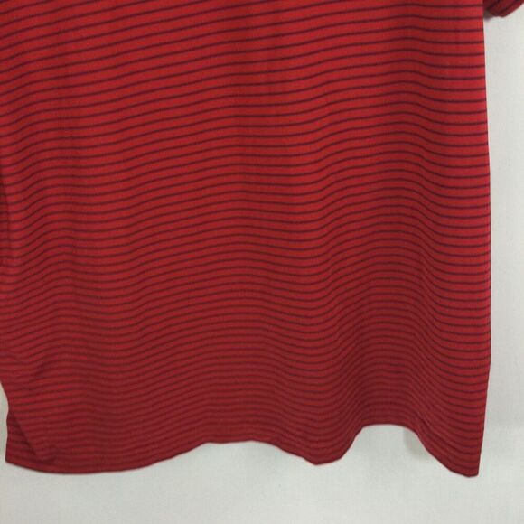 Under Armour Mens HeatGear Loose Fit Striped Short Sleeve Polo Shirt Red 2XL - Picture 6 of 9